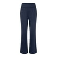 thumbnail image 6 of Gkeoshab Crz Yoga Leggings Women's Solid Color Loose Fit Yoga Pants - Casual & Comfortable Workout Trousers Navy XXL, 6 of 9