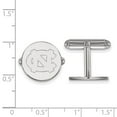 thumbnail image 2 of 925 Sterling Silver Rh-plated LogoArt University of North Carolina Cuff Link; for Adults and Teens; for Women and Men, 2 of 2