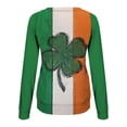 thumbnail image 5 of Pompotops Sweat-Shirt Classique à Manches Longues Col Rond Imprimé St. Patrick pour Femmes en Solde, 5 of 5