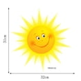 thumbnail image 2 of Etiqueta de la pared del sol Etiqueta de la pared del sol sonriente Decoración de la pared para la sala de estar habitación de los niños oso de fresa Electrónica, 2 of 4