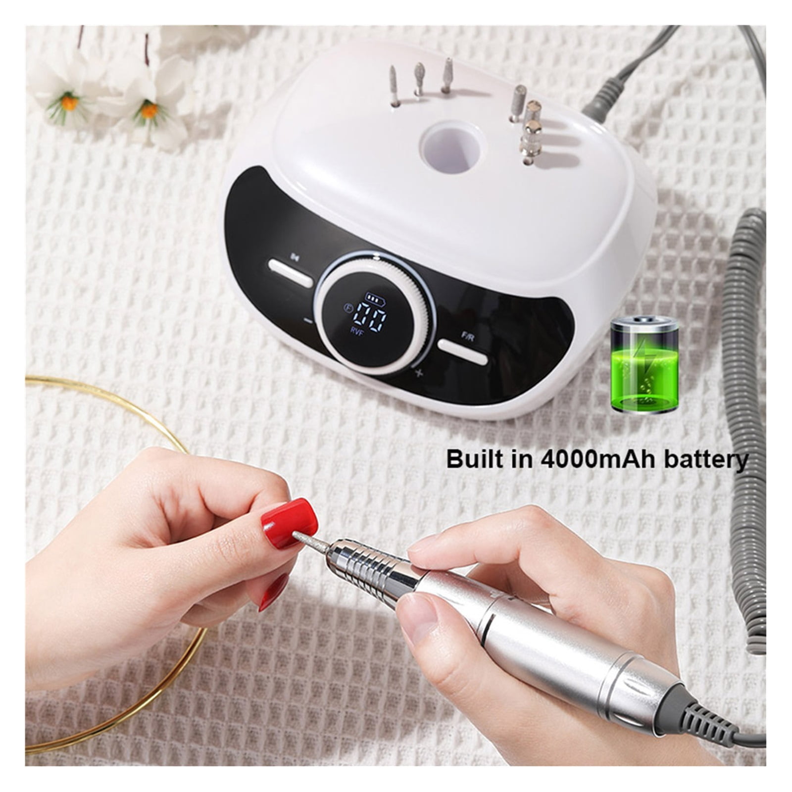 35000 RPM Nail Drill, Portable Electric Nail File For Pedicure Manicure Machine, Nail Art Salon Tools ,Low Noise