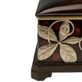 thumbnail image 2 of Jewelry Box with Foliage Pattern and Lid, Brown- Saltoro Sherpi, 2 of 5