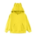 thumbnail image 7 of Girls' Fall Clothing Soft Hoodies with Pocket Long Sleeve Baggy Sweatshirt Winter Fleece Lined Pullover Tops (14 Years, Yellow|Solid), 7 of 7