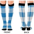 thumbnail image 2 of GZHJMY Buffalo Plaid Compression Socks, Women Men Long Stocking (20-30mmHg), Travel Knee High Stockings for Athletic Sports,Running,Cycling,Nursing, 2 of 7