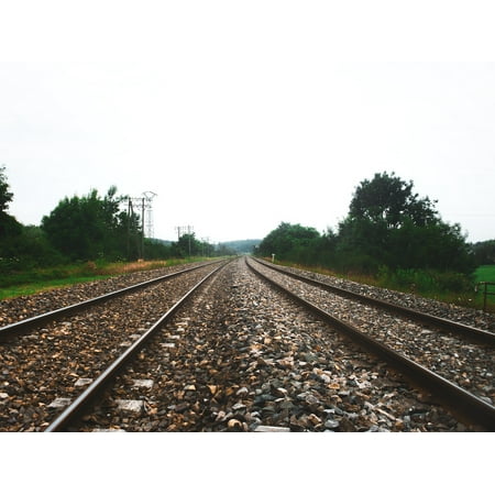Rail Transportation Set - LAMINATED POSTER Transport Train Railway Path Rails Travel Track Poster 24x16 Decal
