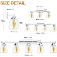 thumbnail image 5 of Aoile Bathroom Vanity Light, 3-Light Farmhouse Wall Sconce with Hammered Glass Shade E26 Socket for Hallway Kitchen Bedroom Living Room, 5 of 5