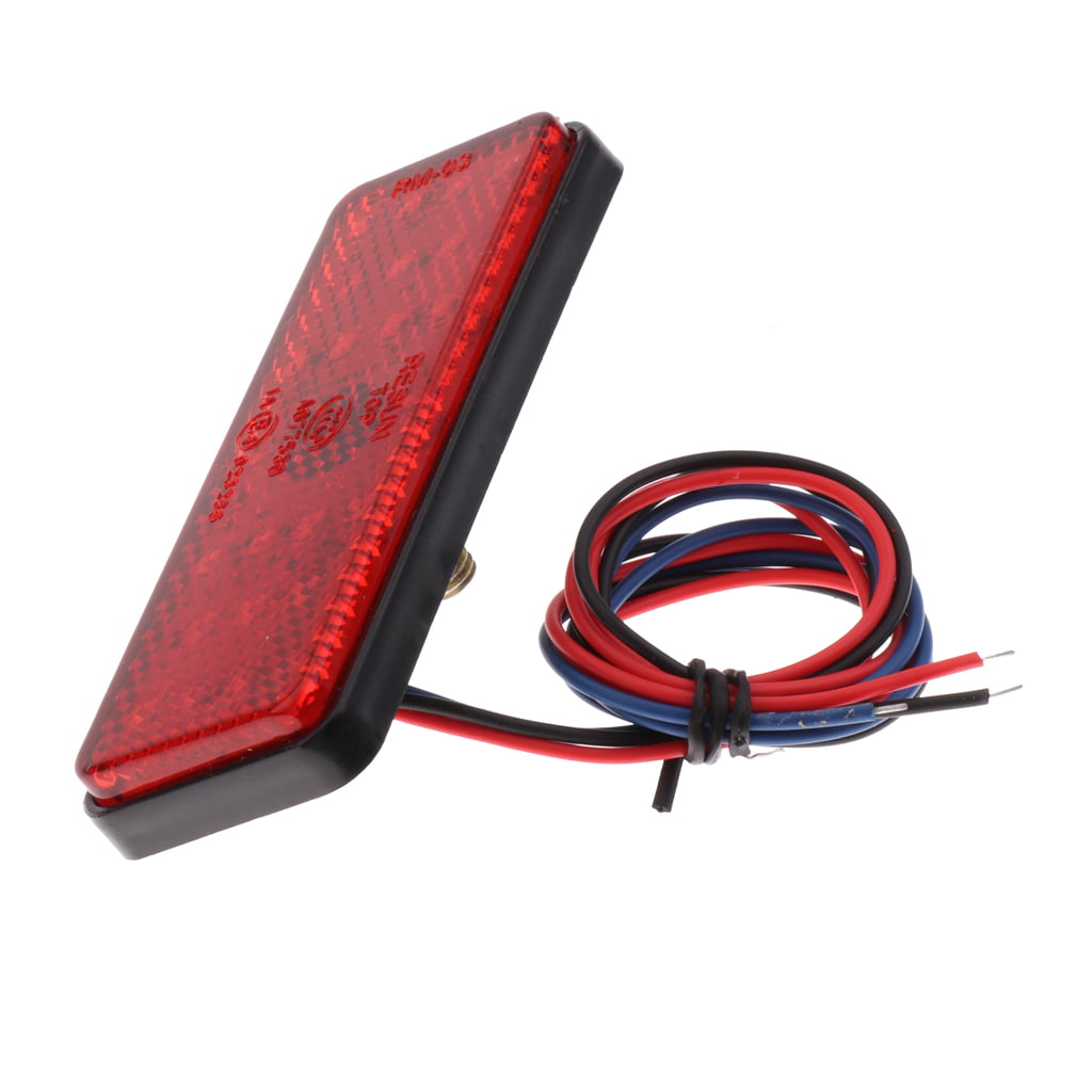 24SMD Red LED Reflector Brake Light Tail Lamp for Motorcycle Truck Car 