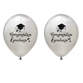 thumbnail image 3 of MasteelfCA 20 Pcs 12 Inch Party Balloons Congratulate Graduate Letter Ballons Inflatable Balloons for Graduation Party Decoration (Silver), 3 of 7