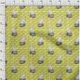 thumbnail image 4 of oneOone Georgette Viscose Yellow Fabric Animal Cat With Text Texture Craft Projects Decor Fabric Printed By The Yard 42 Inch Wide, 4 of 4