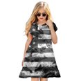 thumbnail image 3 of YUELONGHU Girls Fashion Dresses Girl Dresses Size 8 Cute Independence Day for Children Toddler 4Th of July 3D Graphic Printed Girls Short Sleeve Kids Casual Soft Party Dress 7-8 Years, 3 of 5