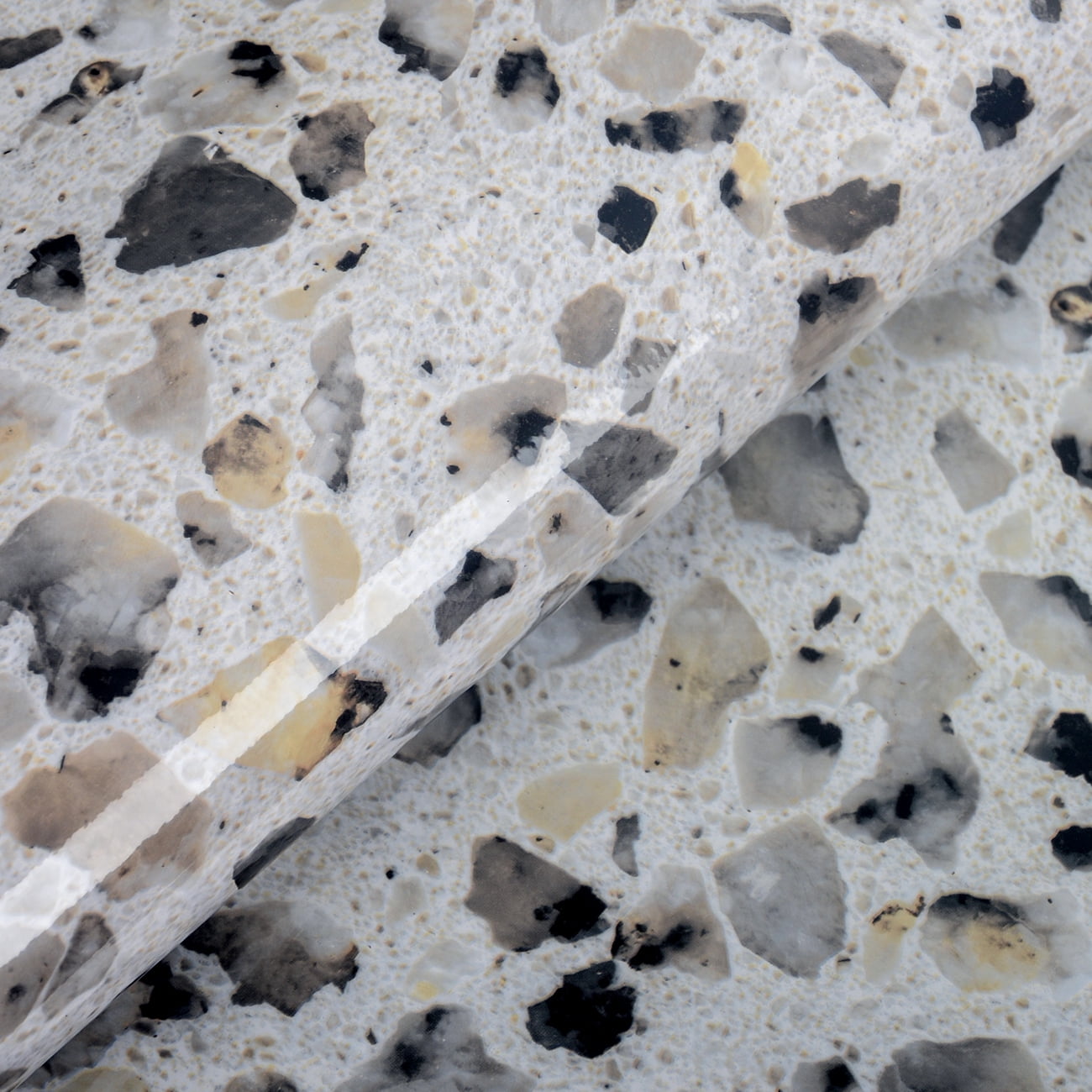A-b-cil Terrazzo Contact Paper 394" X 16" Gray White Granite Contact Paper for Kitchen Counter Top Peel and Stick Countertop Adhesive Wallpaper for Cabinet Desk Dresser Top Table Covers Stains