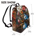 thumbnail image 2 of Sikiie Elegant Floral Vase Painting Women Genuine Leather Backpack Fashion Rucksack Daypack Leather Casual Travel Backpacks for Women, 2 of 4