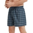 thumbnail image 4 of Onimisc Men's Woven Boxer Shorts Cotton Plaid Boxers for Men Underwear with Button Fly, 6 Pack, 4 of 9