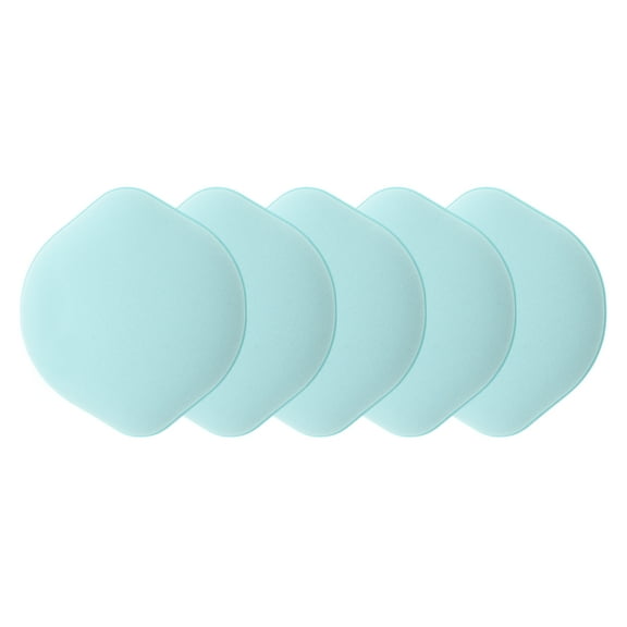 Unique Bargains 5 Pcs Gourd Shape Face Makeup Sponge for Travel Light Blue Hydrophilic Polyurethane