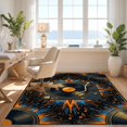 thumbnail image 3 of Design&I 8'x10' Washable Area Rug Snag-Free Record Vinyl Phonograph Player Featuring Musical Motifs Retro for Dining Room, Large Office, Lounge, 3 of 7