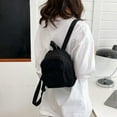 thumbnail image 4 of Women Mini Backpack Corduroy Girls Bookbags Retro Travel Rucksack (Purple), 4 of 7