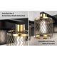 thumbnail image 3 of PHIXART Lámpara de tocador de baño 3 luces Accesorios de iluminación sobre espejo Lámparas de tocador de 20 pulgadas Bronce Diseño de linterna de malla vintage Lámpara de pared con casquillo base E26, 3 of 5