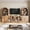 Bijou Camel 1A2E, variant on BELLEZE 4-Piece Modular TV Stand with Storage, Modern Entertainment Center with Glass Doors and Adjustable Shelf Media Console with Bookshelves for Living Room, Camel