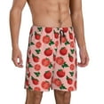 thumbnail image 2 of Xecao Tomatoes Print Men's Sleepwear Shorts Pajama Bottom Lounge Short nightwear with Convenient Pockets for Relaxed Home Wear-Medium, 2 of 6