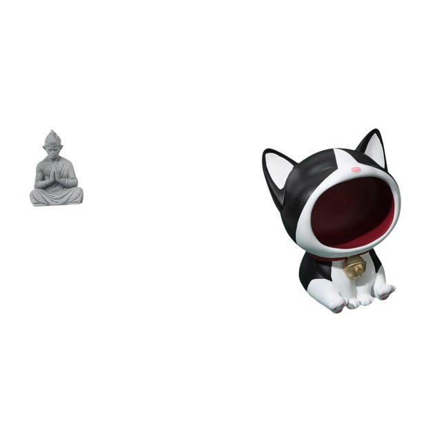 Estatua De Gato Y Buda Mono, Escultura De Sun Wukong, Adorno Coleccionable En Miniatura, Cuenco Para Llaves De Entrada, Cuenco Para Dulces, Artesanía Decorativa Para Hotel, Patio, Mesa, Centro