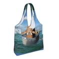 thumbnail image 2 of Wukai Two Brave Cats Are Floating On The Sea Iceberg Sturdy and Stylish Reusable Canvas Tote Bag: Eco-Friendly, Heavy-Duty Grocery Shopping Bag with Reinforced Handles, 2 of 7