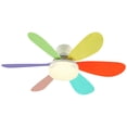 thumbnail image 1 of Ventilador Techo Interior Regulable (pantalla Cristal+30W+hojas Coloridas), 1 of 9