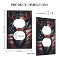 thumbnail image 3 of Fotbe Modern USA Deer Head Print Duplex Receptacle Wall Plate, 1-Gang 5.0" x3.0" Wall Outlet Covers, Dual Outlet Faceplates Covers, Color-matched Screws Included-Style S, 3 of 6