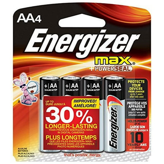 Energizer MAX AA Batteries, Designed to Prevent Damaging Leaks (4 Count)