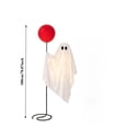 thumbnail image 3 of Outdoor Halloween Decorations - 6 FT Life Size Ghost with Red Balloon, Lighted Standing Halloween Porch Decoration with Metal Stand for Front Door, Yard, Lawn, Patio, Indoor Outdoor Decor, 3 of 7