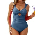 thumbnail image 2 of QHFBli Women One Piece Tummy Control Swimsuit High Waisted Bathing Suit Cut Out Swimwear, 2 of 5