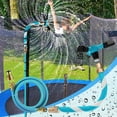 thumbnail image 1 of 2 juegos de rociadores de trampolín para niños, patio trasero, parque acuático, red amigable, juguetes de juego al aire libre, juguetes de verano ajustables, accesorios incluidos, herramient, 1 of 5