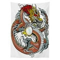 thumbnail image 3 of Ambesonne Dragon Tablecloth Rectangular Table Cover, Chinese Zodiac Signs, 60"x90", Multicolor, 3 of 4