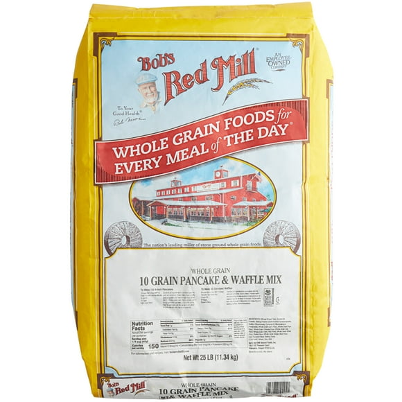Bob's Red Mill Mélange pour Crêpes et Gaufres 10 Grains 25 lb.