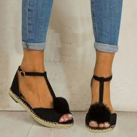

Ladies Shoes Summer Sandals Fashion Flat Roman Shoes Casual Fish Mouth Shoes