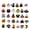 Style E 30PCS, variant on 50PCS Halloween Charms, Assorted Bat Pumpkin Enamel Charm Pendants Halloween Charms for Jewelry Making Bracelet Necklace Earrings DIY Crafts Gifts