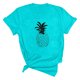 thumbnail image 3 of MHFRRA Camiseta de Manga Corta con Estampado de Cristal de Colores para Mujer, Informal, de Moda de Verano Verde Menta, 3 of 3