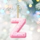 thumbnail image 4 of 26 Alphabet Series 2D Acrylic Backpack Car Pendant Decoration Ornament, 4 of 6