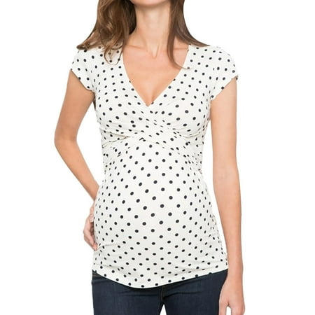 

Pregnant Women s Summer Sleeveless Breastfeeding Vest Fashion Versatile Polka Dot Print V-Neck Cross Camisole Casual Loose Maternity Nursing Tank