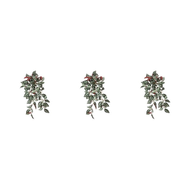 Billuyoard Plantas falsas de pared, simulación de flores artificiales, hoja de ceja púrpura, vid, boda, oficina, sala de estar, apartamento, Type1 NO1