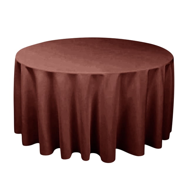 Round Tablecloth 55 Inch Round, Stain and Wrinkle Resistant Fitable Table Cloth Reusable and Washable Polyester Fabric Table Covers for Party, Wedding and Banquet Decoration