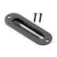 thumbnail image 4 of HLONK 1 Ensemble Poignée de Porte Ronde Encastrée Noire pour Porte de Grange 4.72x1.61x0.51 Po, 4 of 8