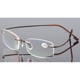 thumbnail image 3 of KOOSUFA Rimless Titanium Reading Glasses +4.00 Super Lightweight Eyeglasses Readers Frameless Eyewear for Men Women Coffee, 3 of 7