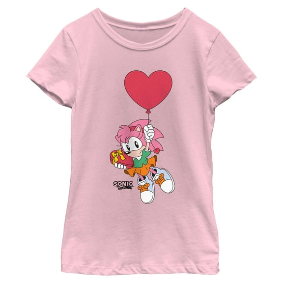 Girl's Sonic the Hedgehog Amy Red Balloon  Graphic T-Shirt