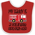 thumbnail image 3 of Inktastic Volunteer Firefighter Daddy Boys or Girls Baby Bib, 3 of 4