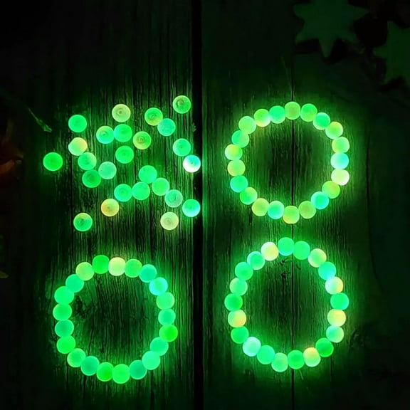 U8MO Glow In The Dark Glass Beads 8mm Assorted Lot Jewelry Making Supplies Bulk 630pc