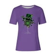 thumbnail image 4 of Otvok Spring and Summer Ladies St. Patrick'S Day Printed Casual Pullover Short Sleeved Tops, 4 of 6