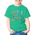 thumbnail image 4 of WAYUTE Girls Short Sleeve T Shirt Number Print Top for Children Playful Graphic Tee Soft Versatile Casual Outdoor, 4 of 4