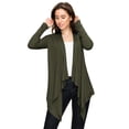 thumbnail image 5 of Made by Johnny Women's Off-Duty Open Front Cardigan XXL OLIVE, 5 of 6