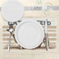 thumbnail image 3 of Ambesonne Farmhouse Place Mats Set of 4, Vintage Cow on Stripes, Standard Size, Tan Ivory Warm Taupe, 3 of 5