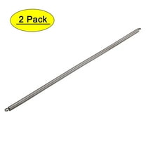 Unique Bargains 1mmx7mmx300mm Manganese Steel Extension Tension Springs Black 2Pcs